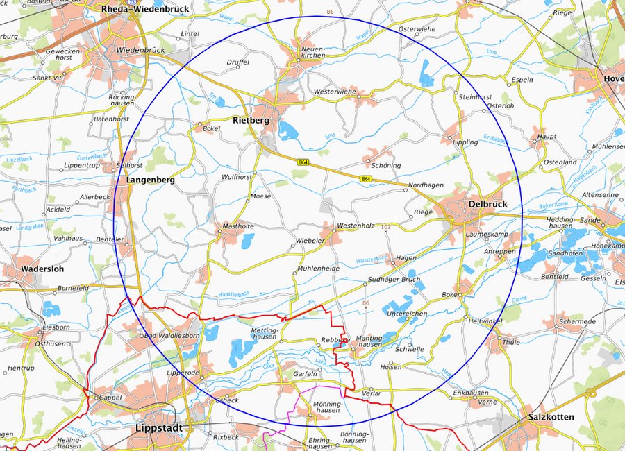 Überwachungszone Geflügelpest