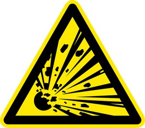 Warnschild Warnzeichen Explosionsgefährliche Stoffe Foto: © T. Michel - Fotolia.com Warnschild Explosionsgefährliche Stoffe. Foto: © T. Michel - Fotolia.com