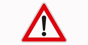 Verkehrszeichen mit Ausrufezeichen. Foto: BAST