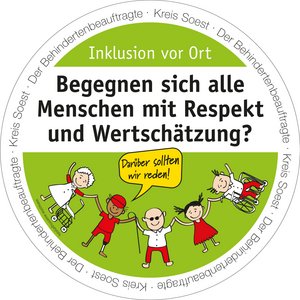 Bierdeckel mit der Aufschrift: Begegnen sich alle Menschen mit Respekt und Wertschätzung. Grafik: Kreis Soest