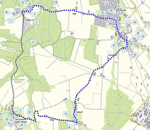 Karte K 45 Eringerfeld Karte K 45 Eringerfeld