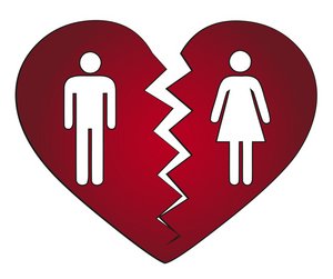 Gebrochenes Herz mit Mann und Frau. Foto: © PiXXart Photography - Fotolia