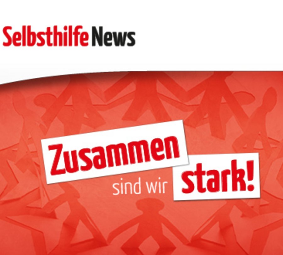 Logo des Selbsthilfe Newsletters "Zusammen stark!"