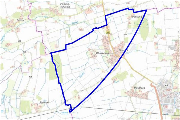 Karte Überwachungszone Werl