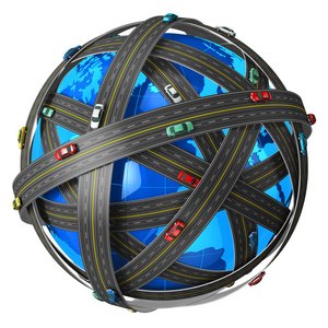 Globus mit Straßen. Foto: © Scanrail - Fotolia.com
