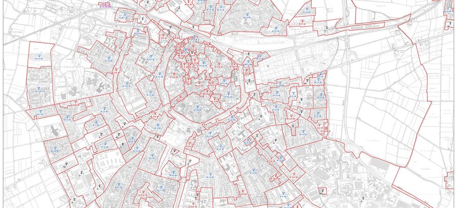 Ausschnitt aus einer Bodenrichtwertkarte. Foto: Kreis Soest/GIS