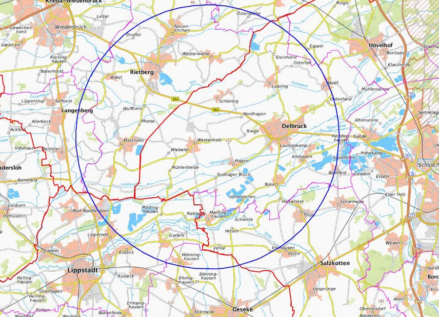 Überwachungszone Geflügelpest