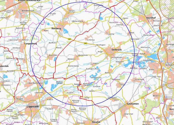 Überwachungszone Geflügelpest