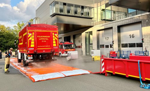 Übung am Rettungszentrum