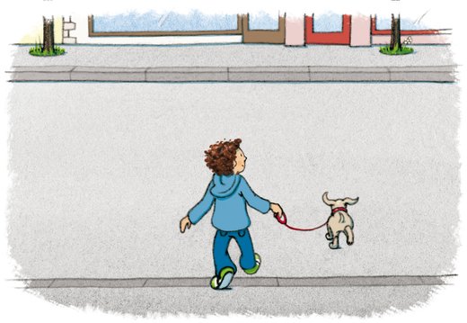 Wenn die Straße frei ist, kannst Du über die Straße gehen. Schaue trotzdem, ob noch <br> ein Auto oder ein anderes Fahrzeug kommt.